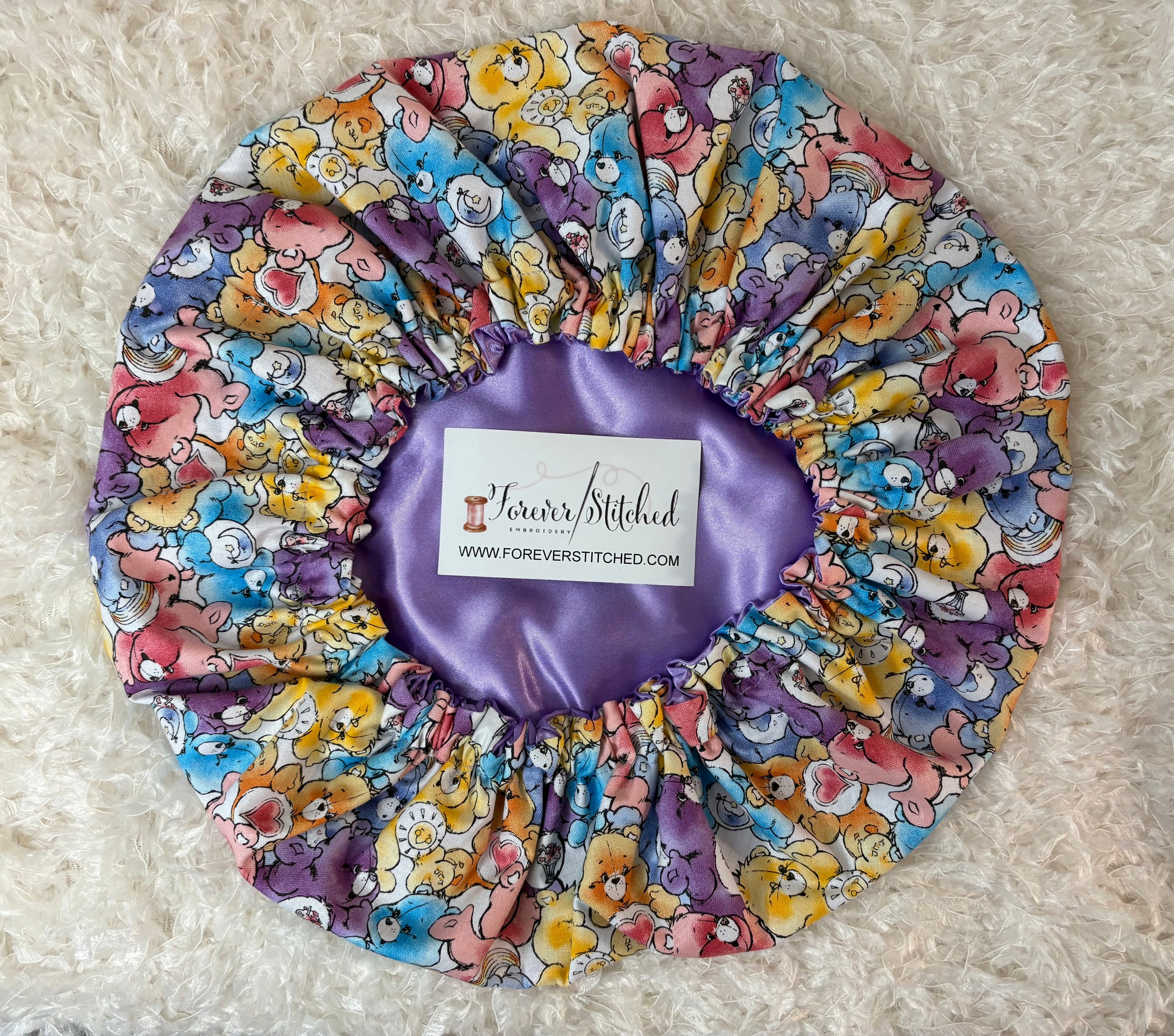 Care Bear Charmeuse Satin Bonnet – Ultra-Smooth, Ultra-Cute, Ultra-Protective