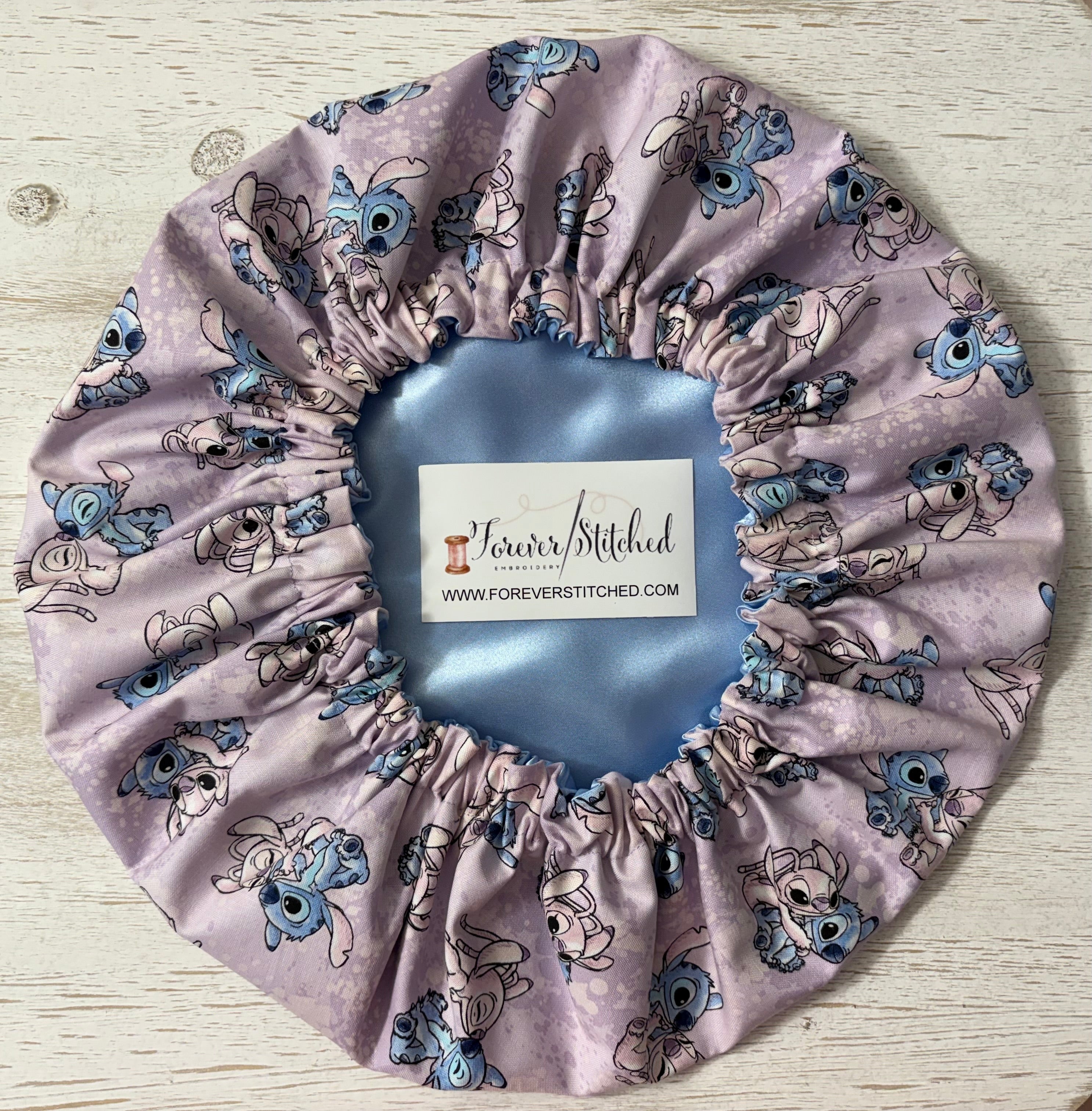Stitch & Angel Cotton Print Bonnet with Charmeuse Satin Lining | Print Satin Hair Bonnet for Curly & Natural Hair