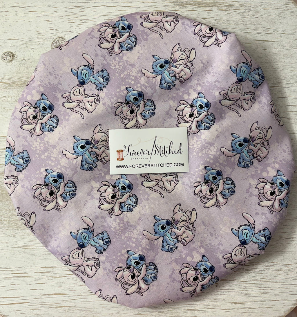 Stitch & Angel Cotton Print Bonnet with Charmeuse Satin Lining | Print Satin Hair Bonnet for Curly & Natural Hair