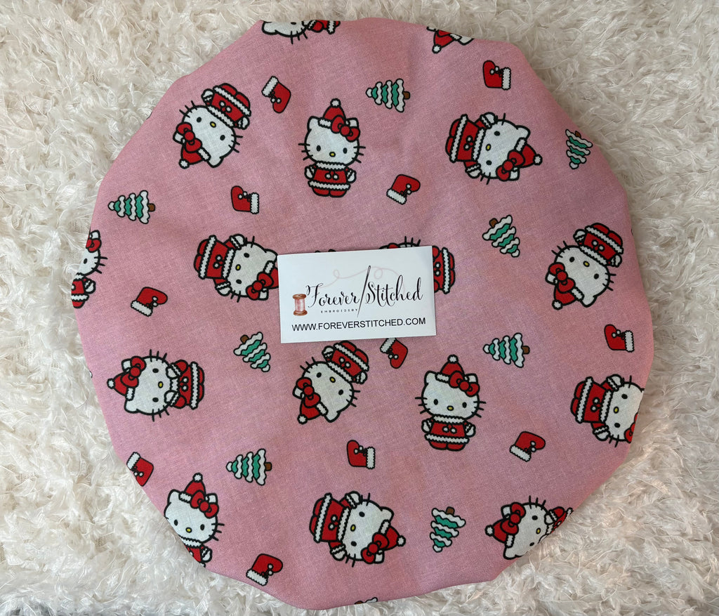 Christmas Hello Kitty Charmeuse Satin Bonnet – Forever Stitched