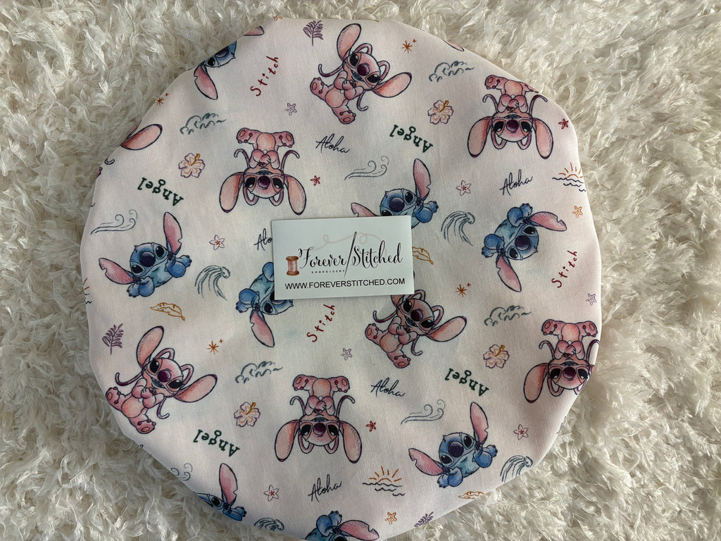 Stitch & Angel Aloha Cotton Print Bonnet with Charmeuse Satin Lining | Print Satin Hair Bonnet for Curly & Natural Hair
