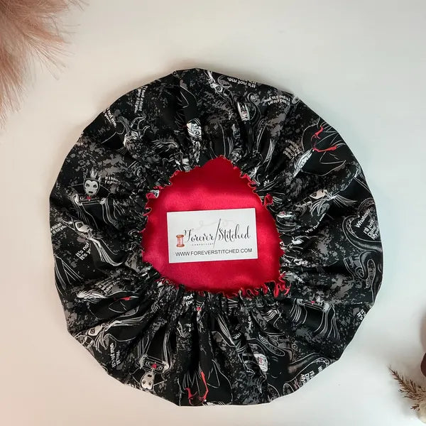 Villians It’s not me it’s you Cotton Bonnet with Charmeuse Satin Lining | Print Satin Hair Bonnet for Curly & Natural Hair